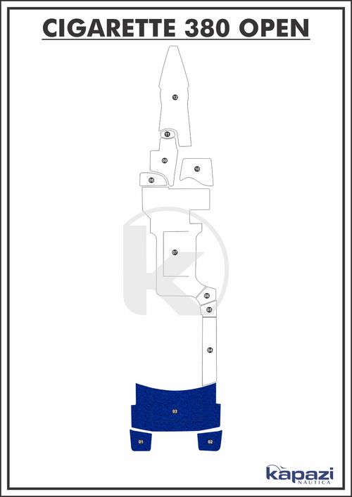 Tapete PVC Vinil Kap para Cigarette 380 Open - Plataforma