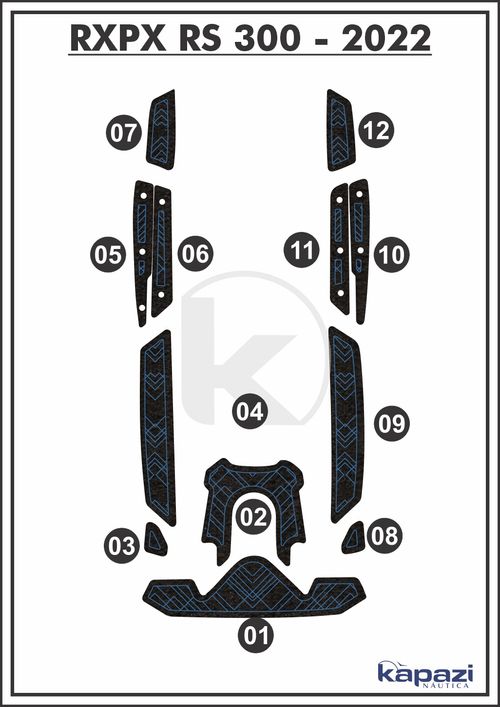 Tapete Eva Soft Tech Para Seadoo RXPX RS 300 - 2022