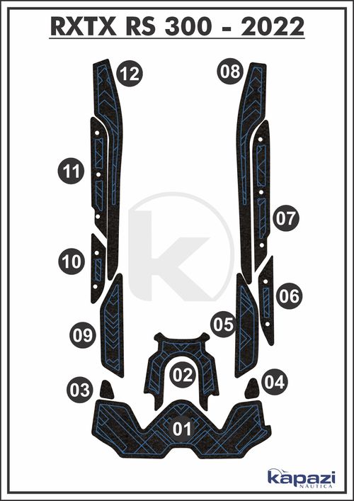 Tapete Eva Soft Tech Para Seadoo RXT-RS 300 - 2022