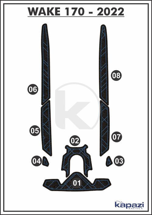 Tapete Eva Soft Tech Para Seadoo WAKE 170 - 2022