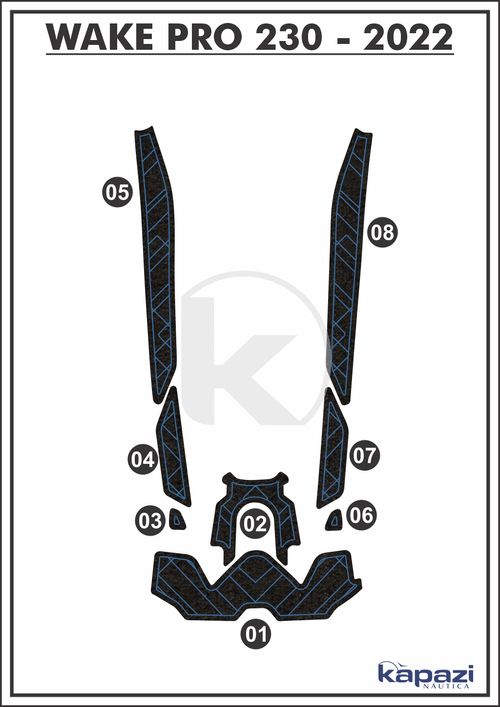 Tapete Eva Soft Tech Para Seadoo WAKE-PRO 230 - 2022