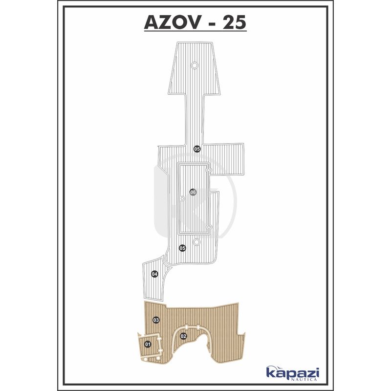 Tapete-EVA-Soft-Tech-para-Azov-Z-260-Plataforma-Areia-friso-Preto