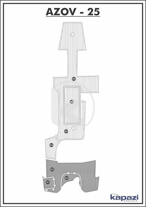 Tapete PVC Thermo Deck Comfort para Azov Z 260 - Plataforma