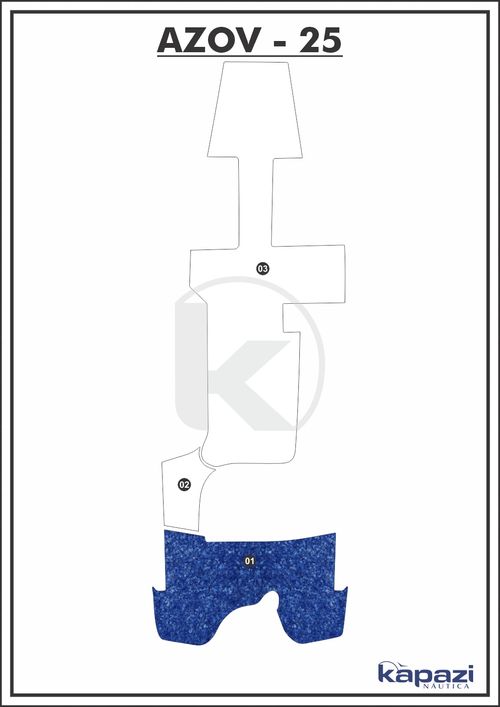 Tapete Têxtil Nauti Clean para Azov Z 260 - Plataforma