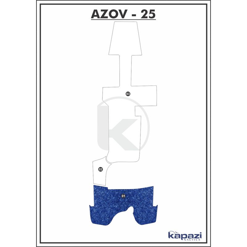 Tapete-Textil-Nauti-Clean-para-Azov-Z-260-Plataforma-Azul-Maritimo-com-Borda