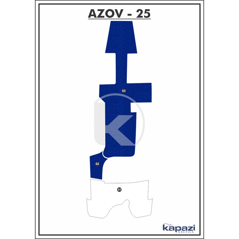 Tapete-PVC-Vinil-Kap-para-Azov-Z-260-Cockpit-Azul-Royal