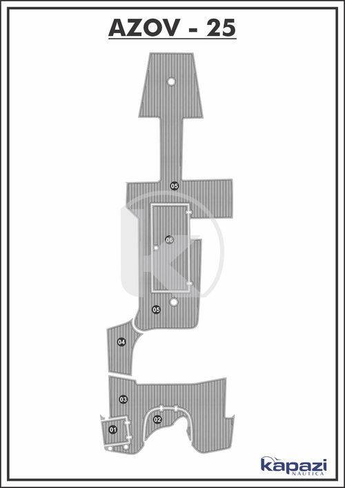 Tapete PVC Thermo Deck Comfort para Azov Z 260 - Completo