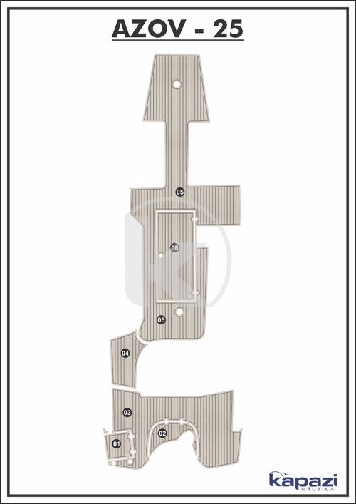 Tapete PVC Thermo Deck Classic para Azov Z 260 - Completo