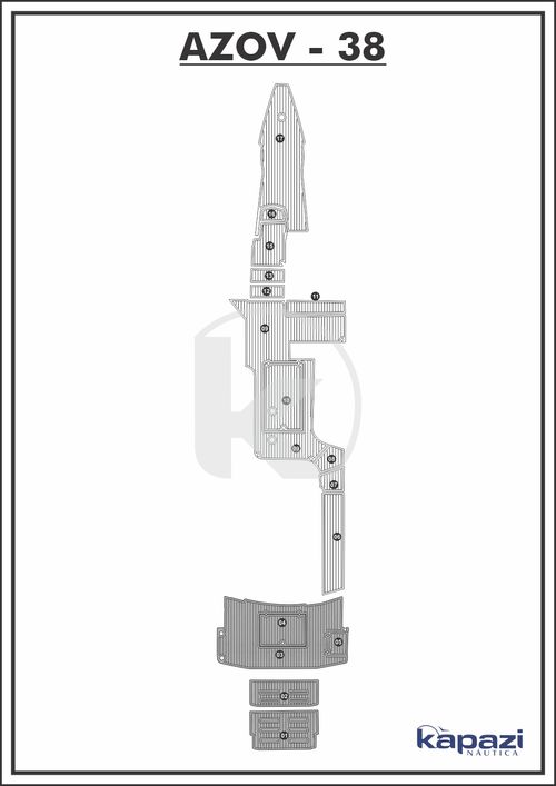Tapete PVC Thermo Deck Comfort para Azov Z 380 Open - Plataforma