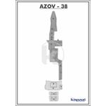 Tapete-PVC-Thermo-Deck-Comfort-para-Azov-Z-380-Open-Cockpit-Cinza-friso-Preto