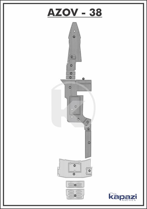 Tapete PVC Thermo Deck Comfort para Azov Z 380 Open - Cockpit