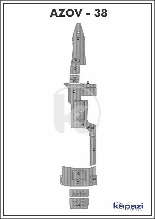Tapete PVC Thermo Deck Comfort para Azov Z 380 Open - Completo