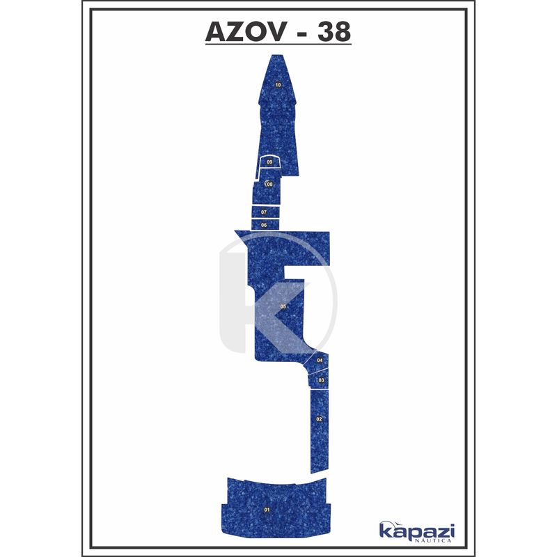 Tapete-Textil-Nauti-Clean-para-Azov-Z-380-Open-Completo-Azul-Maritimo-com-Borda