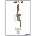 Tapete-PVC-Thermo-Deck-Beach-para-Azov-Z-380-Open-Gourmet-Cockpit-Natural-friso-Preto