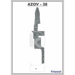 Tapete-PVC-Nautico-Trancado-para-Azov-Z-380-Open-Gourmet-Cockpit-Branco-e-Preto-com-Borda
