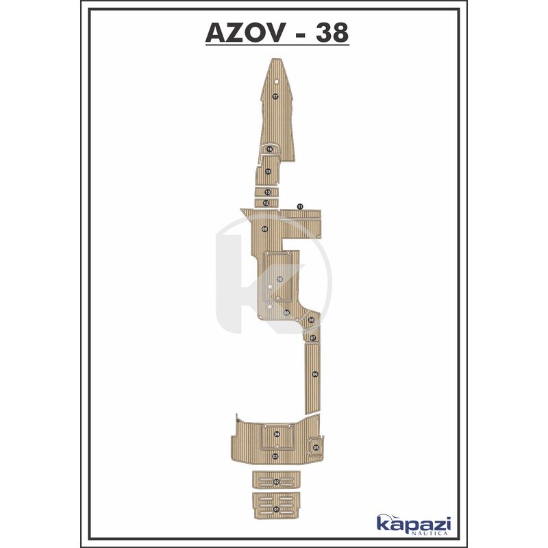 Tapete-EVA-Soft-Tech-para-Azov-Z-380-Open-Gourmet-Completo-Areia-friso-Preto