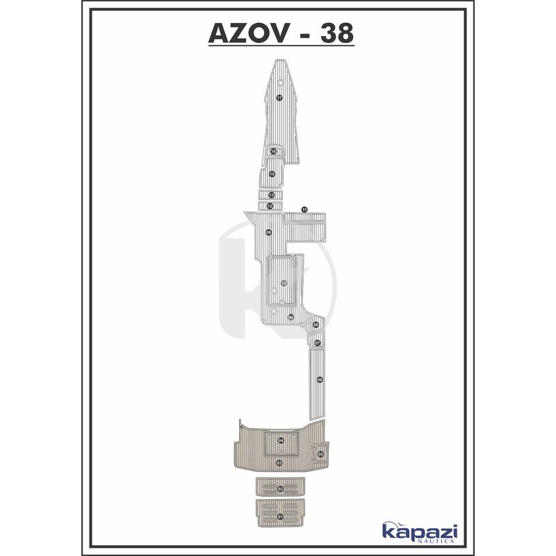 Tapete-PVC-Thermo-Deck-Classic-para-Azov-Z-380-Open-Gourmet-Plataforma-Areia-friso-Preto