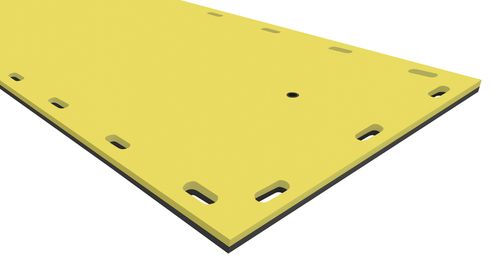 Tapete Flutuante Modular Bicolor com Acessórios 1m x 3m x 40mm na cor Amarelo e Preto