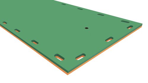 Tapete Flutuante Modular Bicolor com Acessórios 1m x 3m x 40mm na cor Verde e Laranja