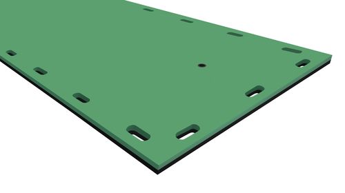 Tapete Flutuante Modular Bicolor com Acessórios 1m x 3m x 40mm na cor Verde e Preto