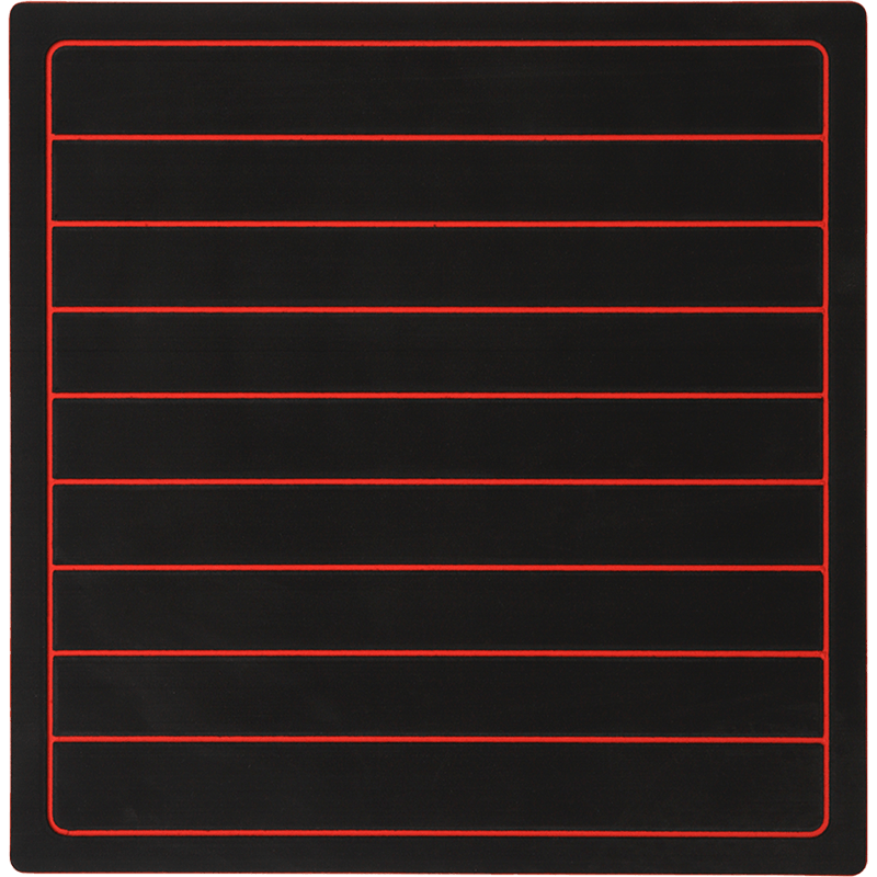 Amostra-Tapete-Eva-Soft-Tech-Preto-Friso-Vermelho